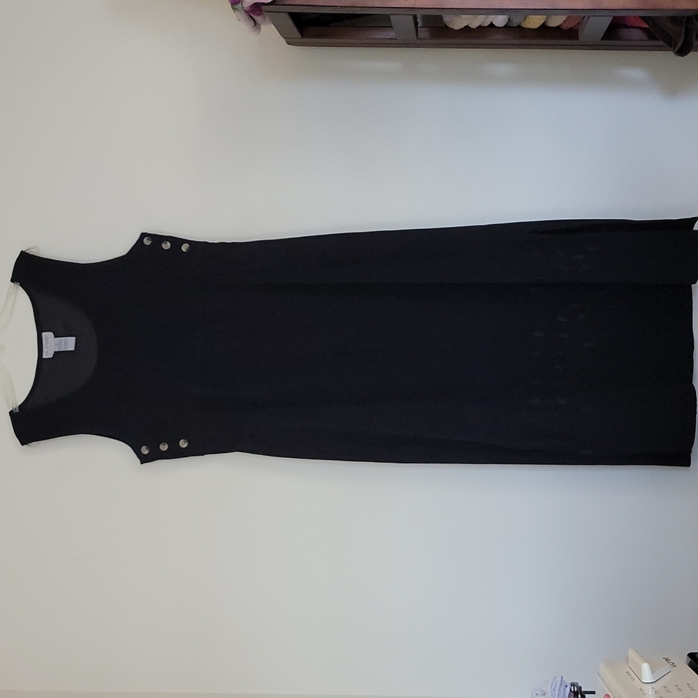 J. A. Studio Black Maxi Embroidered Jumper Dress S / M